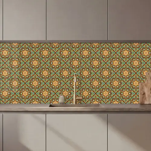 Bloemen - Vintage - Patronen - Bohemian - Mandala keuken achterwand 2 middel 871 zz_3dshopping