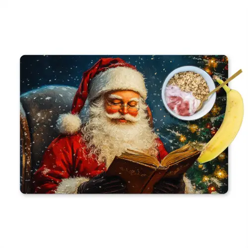 Kerstman - Kerst - Winter - Kerstboom Placemat vinyl groot -zzzproduct_Kitchenyeah-website