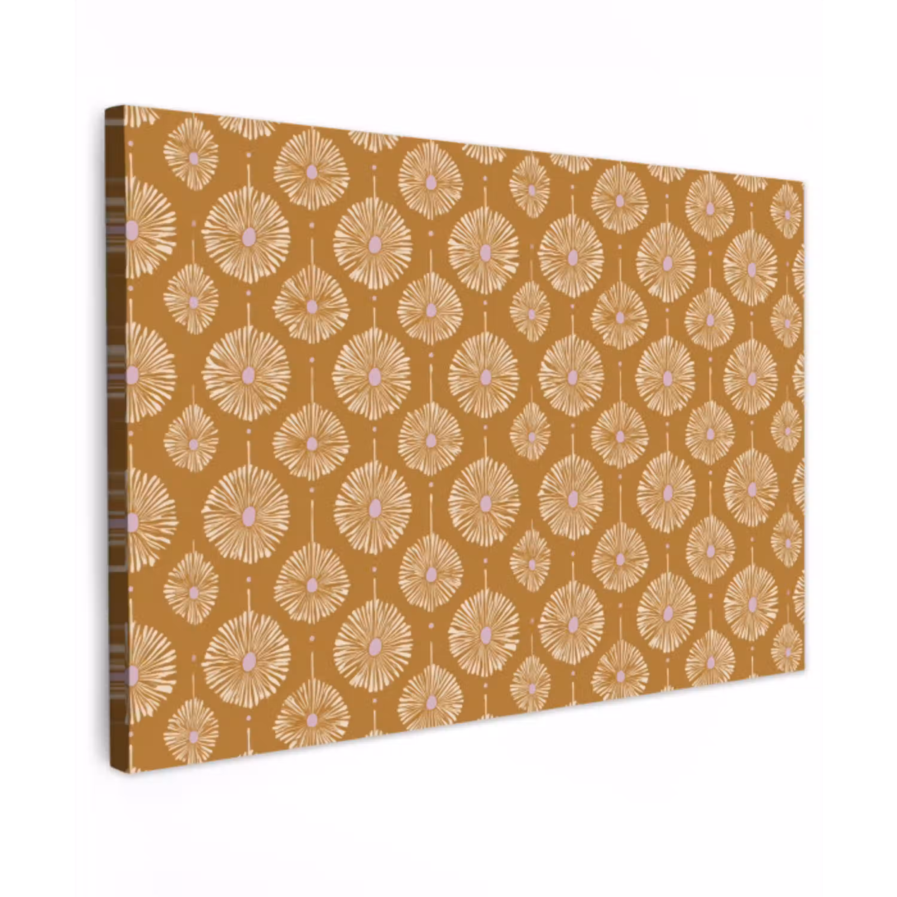 Bloemen - Modern - Oker canvas 2cm klein 34 -z3d