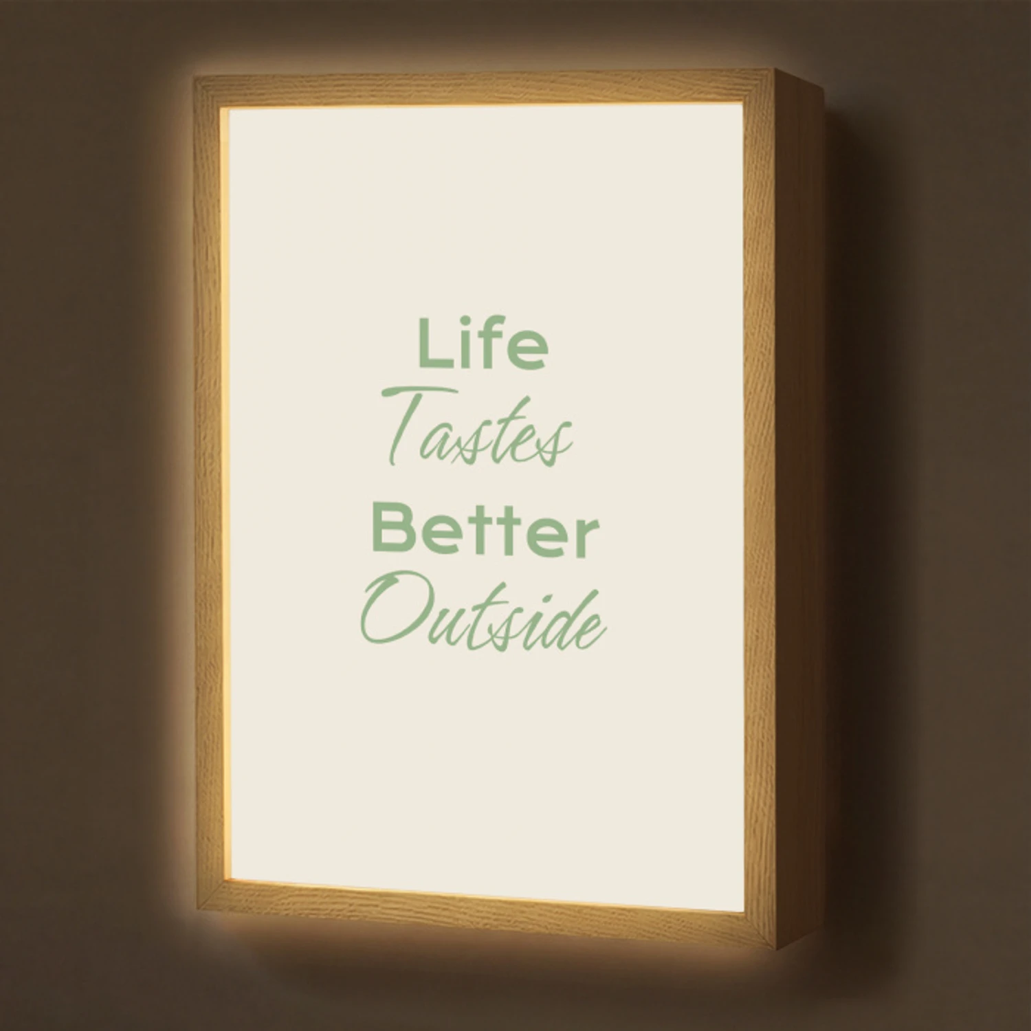 Tekst - Sierlijk - Letters - Groen Light Box met batterij (Wandlamp) middel -z3d_website