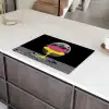 Maan - Geel - Roze - Zwart Inductie beschermer vinyl 3mm klein -sfeer8