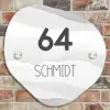 Aquarel - Grijs - Modern Naambord Organisch middel -sfeer10