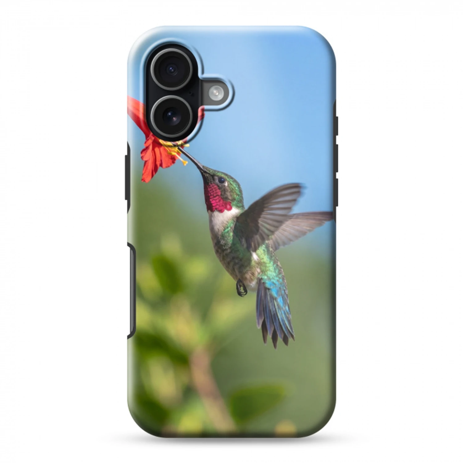 Kolibrie - Bloem - Natuur - Groen Toughcase MagSafe Apple iPhone 17 klein -3d