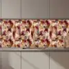 Penseelstrepen - Herfstsymfonie - Bordeauxrood keuken achterwand 2 middel 871 zz_3dshopping