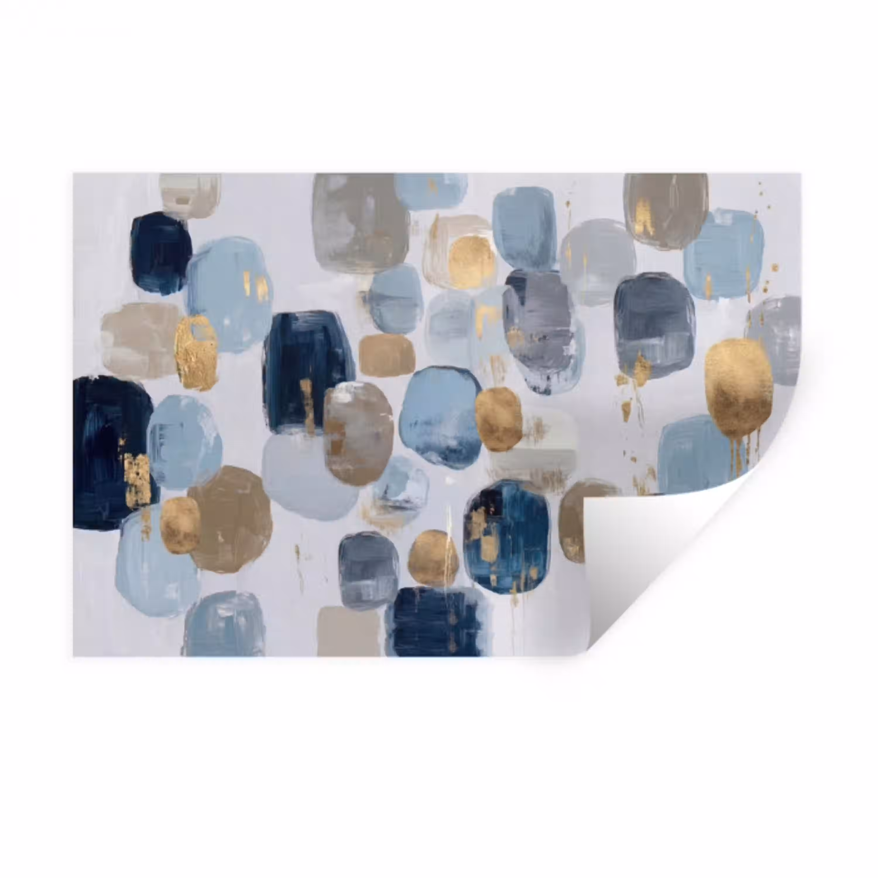 Abstract - Goud - Vormen Muursticker klein -3d