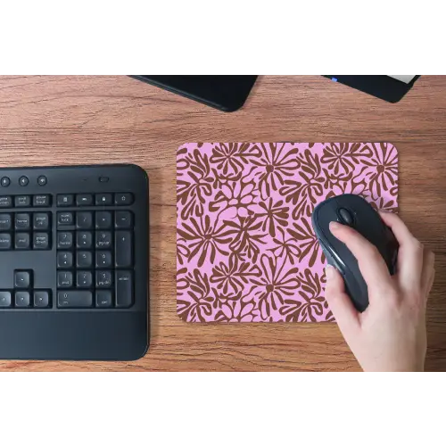 Organisch - Patroon - Roze muismat rubber klein 262 -toetsenbord