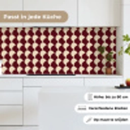 Rood - Tegelpatroon - Crème keuken achterwand 2 middel 871 -sfeer4_DE