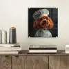 Bruin - Kok - Hondje plexiglas 5mm klein -sfeer1