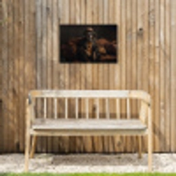 Hond - Sigaar - Hoed - Pak Tuinposter op houten frame 2 cm dik klein -sfeer4