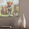 Schotsehooglanders - Paaseieren - Lente PET vilt klein -sfeer6_closeup