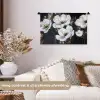 Bloemen - Wit - Abstract Wandkleed katoen klein -sfeer1