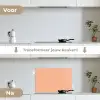 Abrikoos - Roze - Pastel - Effen - Kleur keuken achterwand spatscherm klein 900 -voor_na_NL