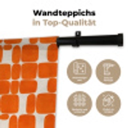 Patroon - Retro - Oranje Wandkleed katoen klein 269 -tsfeer2_DE