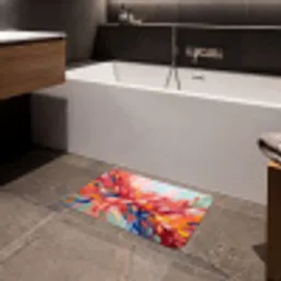 Bloemen - Abstract - Kunst - Modern Badmat klein -sfeer3