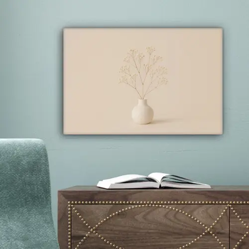 Vaas - Takken - Bloemetjes - Wit canvas 2cm klein -sfeer4