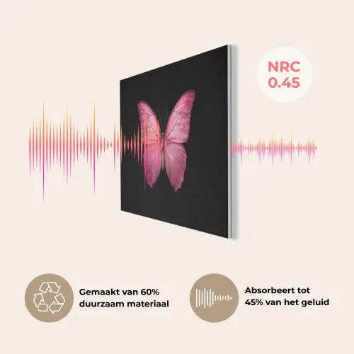 Vlinder - roze - Elegant PET vilt klein -USP_NL