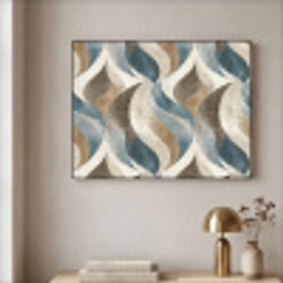 Abstract - Golven - Kleurrijk Textielframe zwart klein 947 -sfeer2