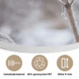 Schermbloem - Rijp - Kristallen - Winter - Delicaat Akoestische PET Vilt - Rond klein -closeup_NL