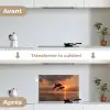 Dolfijnen - Zee - Realistisch keuken achterwand spatscherm klein -voor_na_FR