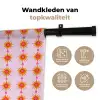 Zon - Motief - Roze Wandkleed katoen klein 269 -sfeer2