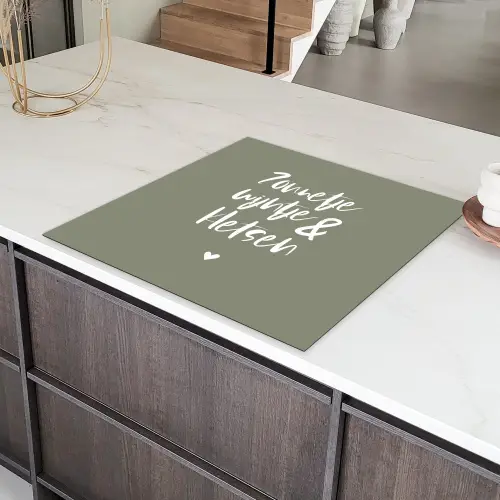 Zomer - Tekst - Zonnetje, wijntje & kletsen - Quotes Inductie beschermer vinyl 3mm middel -sfeer8