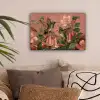 Kolibries - Bloemen - Groen - Roze canvas 2cm klein -sfeer1