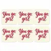 you go girl - Rood - Wit onderzetter kurk middel -3d