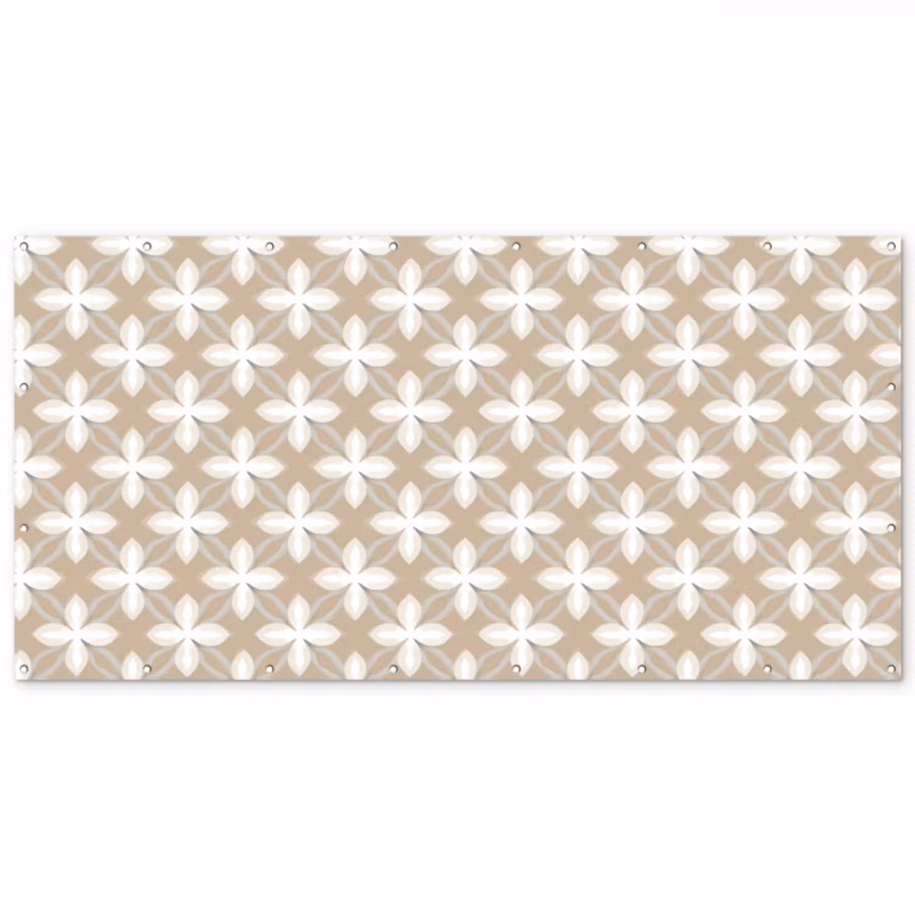 Patroon - Symmetrisch - Beige Balkonbeschermer Duitsland klein 596 -zz_3d