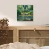 Brug - Hout - Vijver - Waterlelies aluminium wit klein -sfeer3