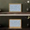 Abstract - Blauw - Bladeren Light Box met kabel (Tafellamp) klein -sfeer3