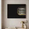 Sardines - Blik - Zwart - Vissen Textielframe - compleet frame klein -sfeer2