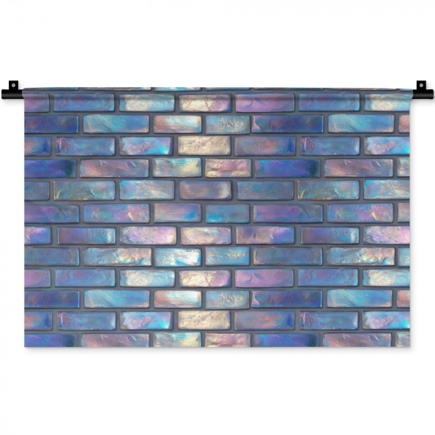 Metallic - Bakstenen - Glans - Kleuren Wandkleed katoen klein 269 -zz3d