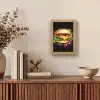 Hamburger - Graffiti - Verf - Kleurrijk - Eten - Abstract Light Box met kabel (Tafellamp) klein -sfeer2