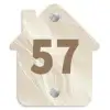 Vierkant - Beige - Marmer - Traditioneel Naambord Huisje klein -3d
