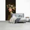 Bloemenstilte - Vrouw - Portret fotobehang vinyl groot -slaapkamer