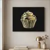 Cupcake - Eten - Goud - Zwart Textielframe - compleet frame klein -sfeer2