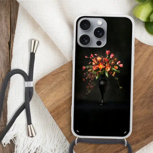 Sierlijk - Boeket - Vaas Hoesje iPhone 16 Pro Max met koord klein -sfeer4