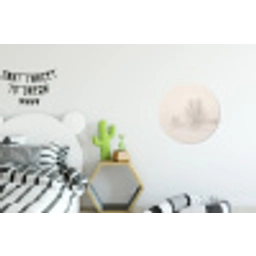 Boom - Mist - Sneeuw - Winter - Minimalistisch Wandcirkel aluminium klein -kinderkamer