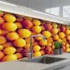 Vrucht - Waterdruppels - Oranje keuken achterwand 2 middel 871 -3d_schuin