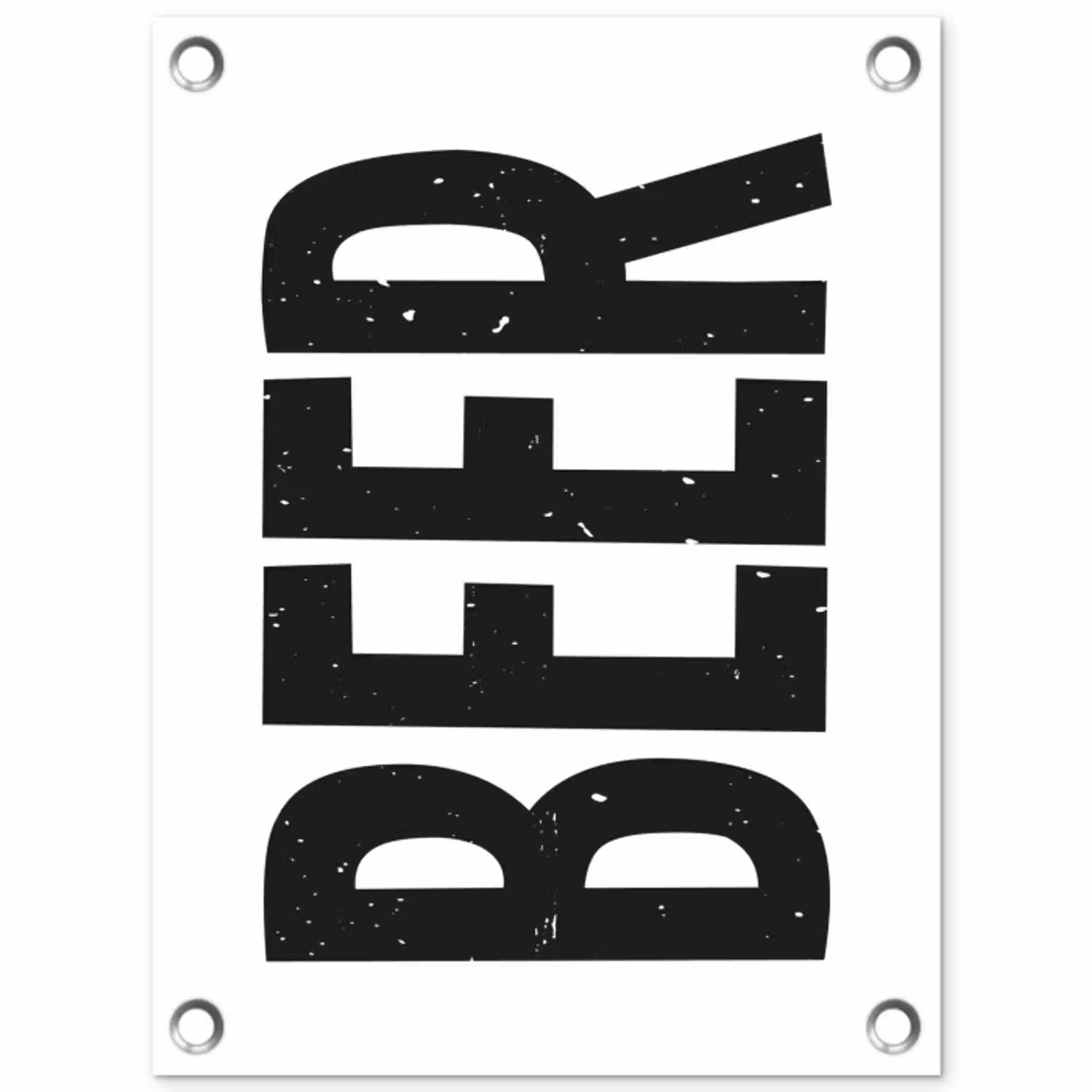 Bier - Japandi - Decoratie - Zwart tuinposter los doek klein -3d