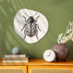 Kever - Insect - Vintage Wandcirkel Organisch Forex 3mm klein -sfeer2