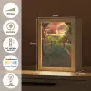 Wijngaard - Druiven - Zonsondergang Light Box met kabel (Tafellamp) klein -USP_NL