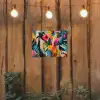 Schilderij - Abstract - Bloemen - Roze tuinposter los doek klein -sfeer1
