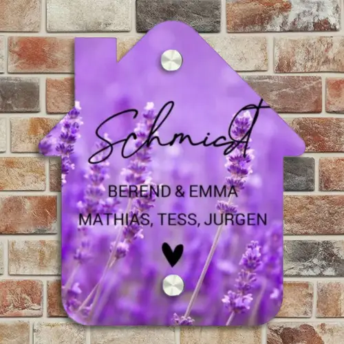 Lavendel - Sierlijk Naambord Huisje klein -sfeer6
