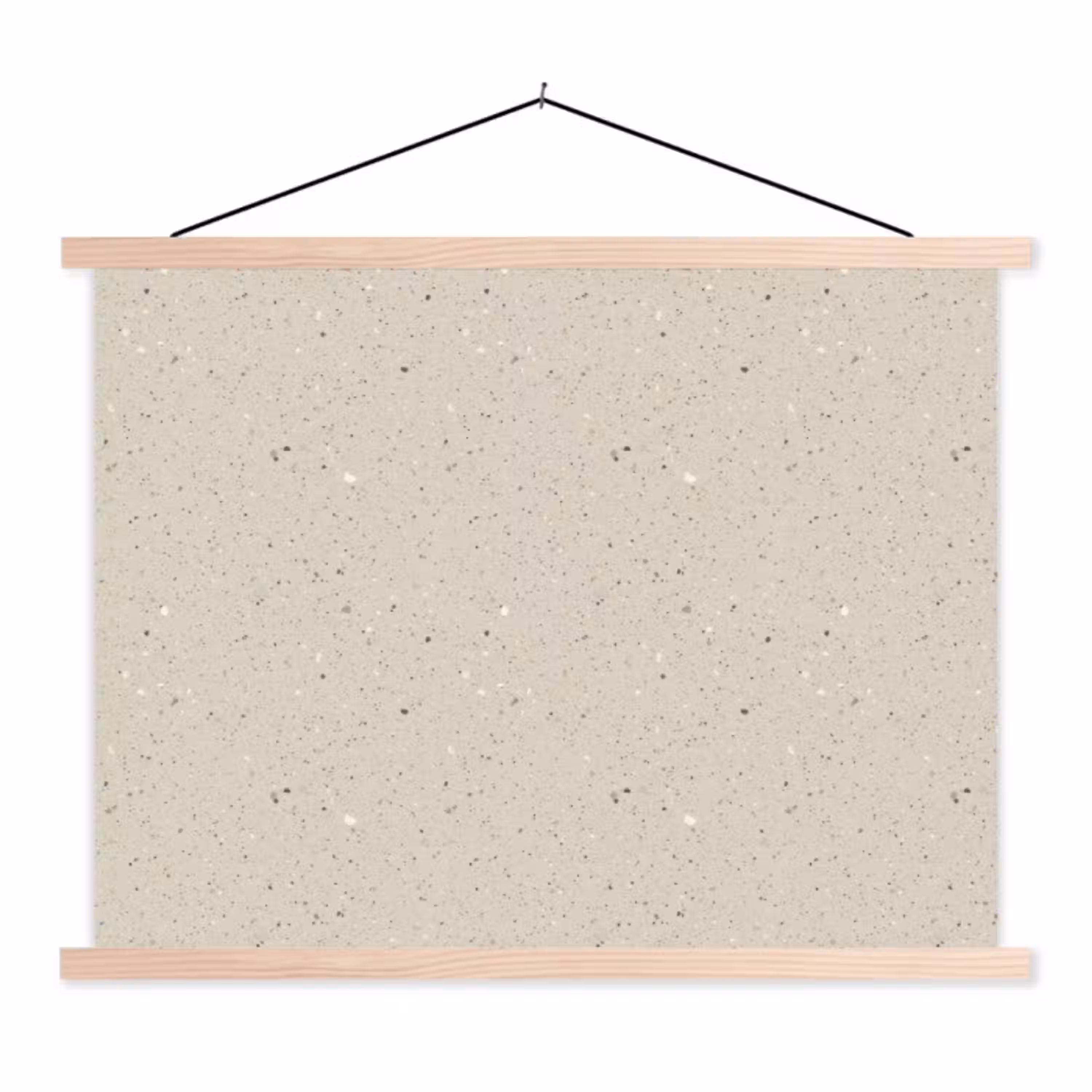 Lichtbeige - Terrazzo - Grijs textielposter latten blank klein 122 -3d
