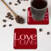 Love - Spiegeling - Rood onderzetter kurk middel -sfeer2