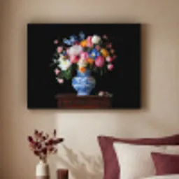 Rozen - Bloemen - Vaas - Boeket Textielframe - compleet frame klein -sfeer1