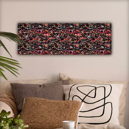 Spat - Abstract - Waterverf - Zacht canvas 2cm klein 828 -sfeer1