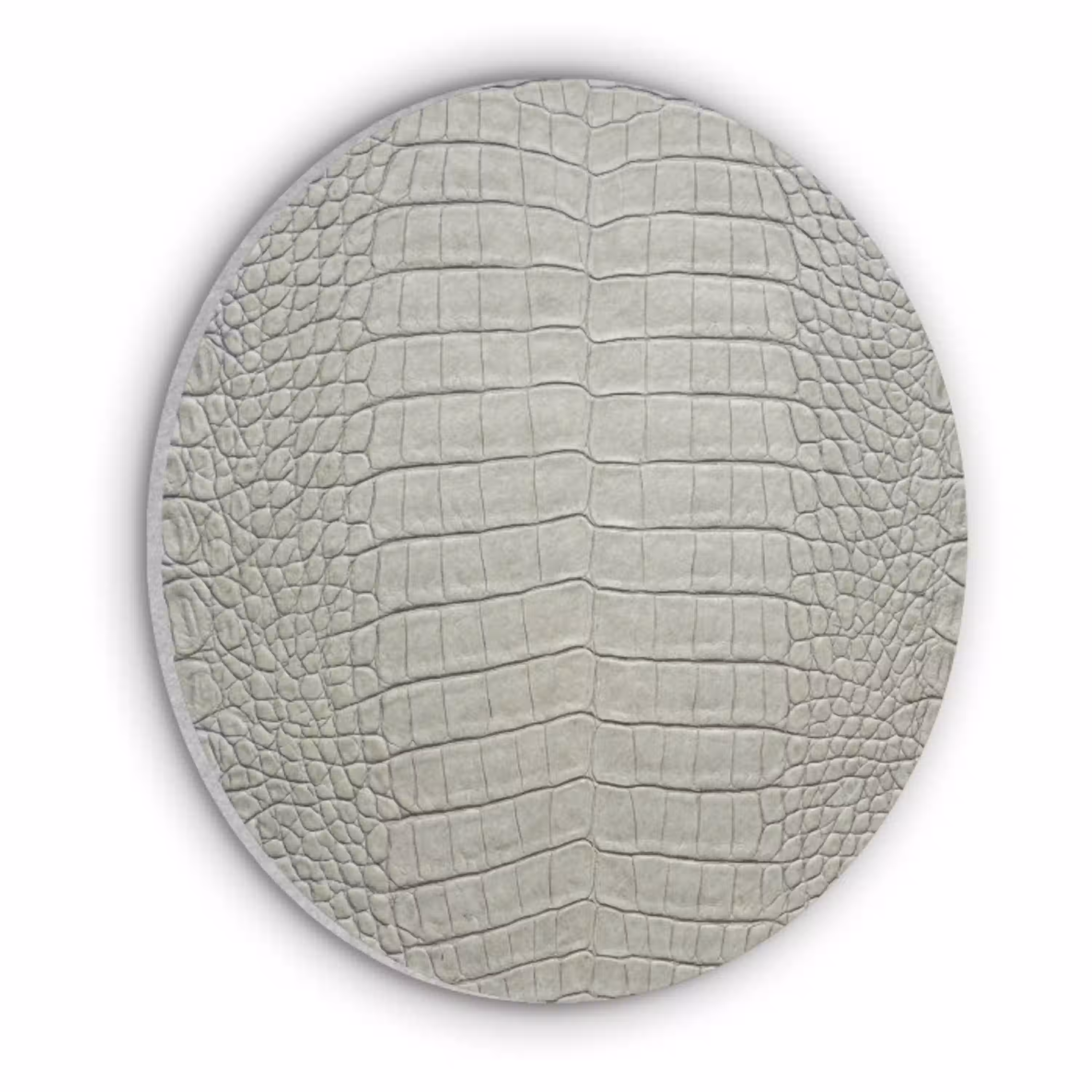 Krokodillenleer - Schubben - Groen Akoestische PET Vilt - Rond klein -3d