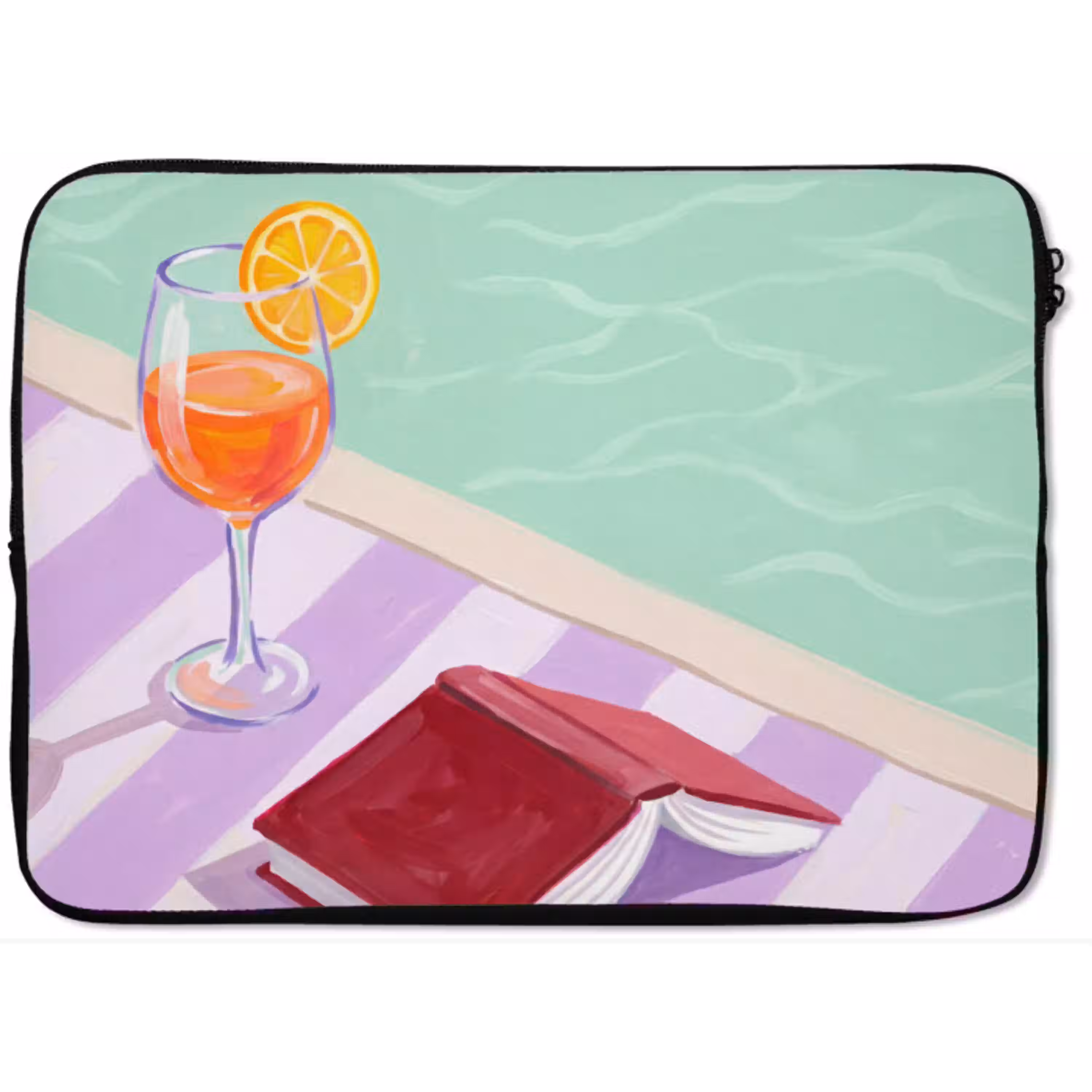 Cocktail - Zwembad - Zomer laptophoes neopreen klein -zkaufland3dotto